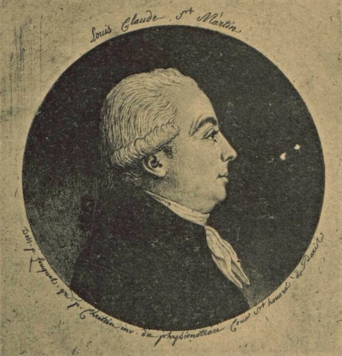Louis Claude de Saint Martin portrait au physionotrace 700x729 Le manuscrit dAlger